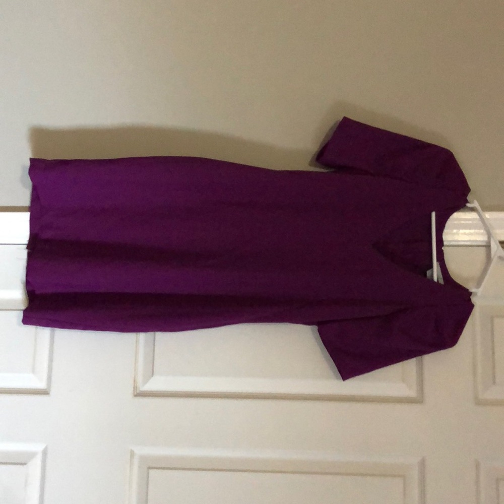 Magenta Dress with Gold Zipper